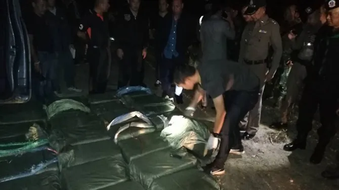 15 triệu viên methaphetamine bị cảnh sát Thái Lan thu giữ sau khi bắn chết một kẻ buôn lậu ngày 6-12-2018. Ảnh: BERNAMA