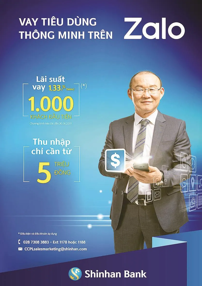 Ngân hàng Shinhan cho vay tiêu dùng thông minh trên Zalo