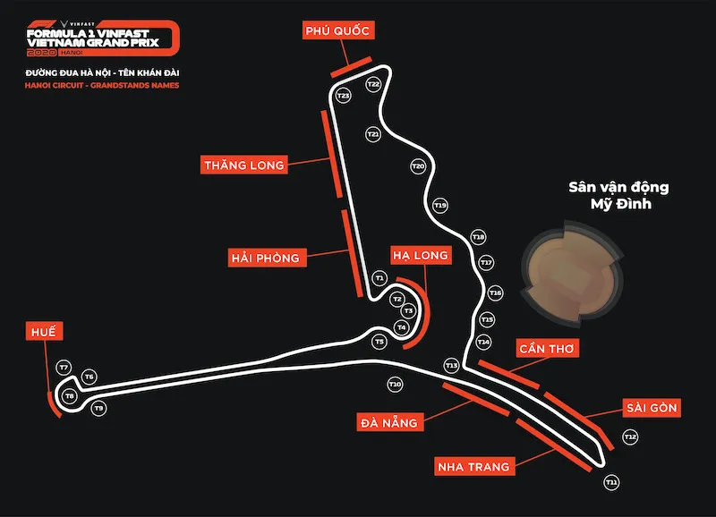 Khán đài đường đua công thức 1 Hà Nội mang tên địa danh nổi tiếng Việt Nam ảnh 2
