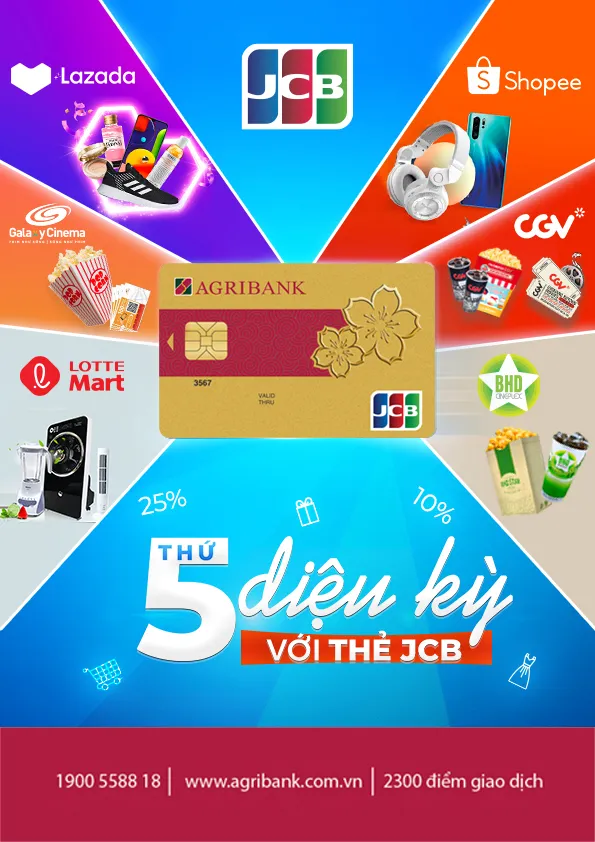 Thứ 5 diệu kỳ với thẻ Agribank JCB