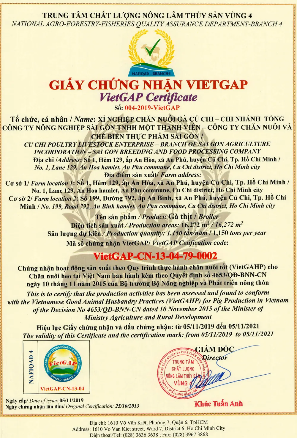 Thịt gà thả vườn Sagrifood 50.000đ/kg ảnh 1