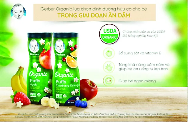 Nan Organic 3 và Gerber Organic - dinh dưỡng hữu cơ cho trẻ