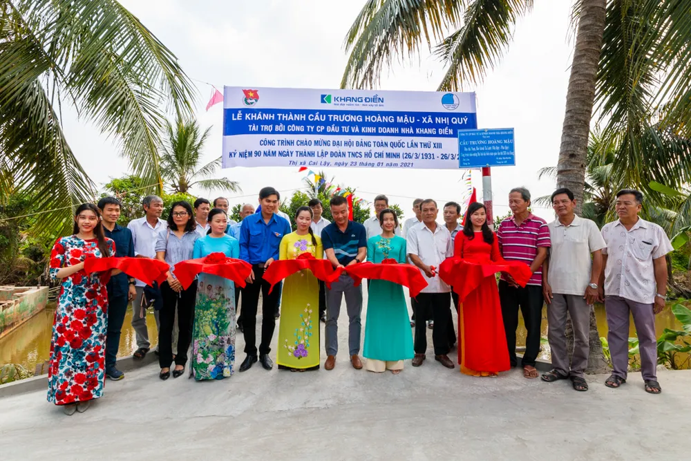 Khang Điền trao tặng 2 cây cầu nông thôn tại tỉnh Tiền Giang  ảnh 1