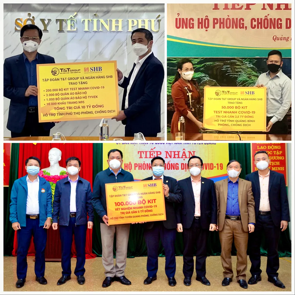 T&T Group và SHB tặng thiết bị, vật tư y tế trị giá 42 tỷ đồng giúp 8 tỉnh chống dịch ảnh 2