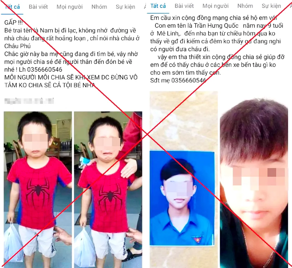 Cảnh giác với chiêu dựng chuyện “trẻ bị lạc” để câu view ảnh 1