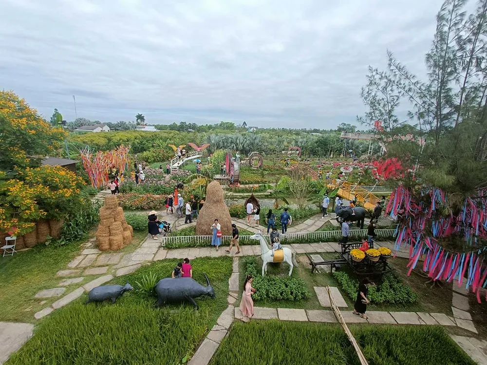 Du khách tham quan Làng hoa Sa Đéc, Đồng Tháp