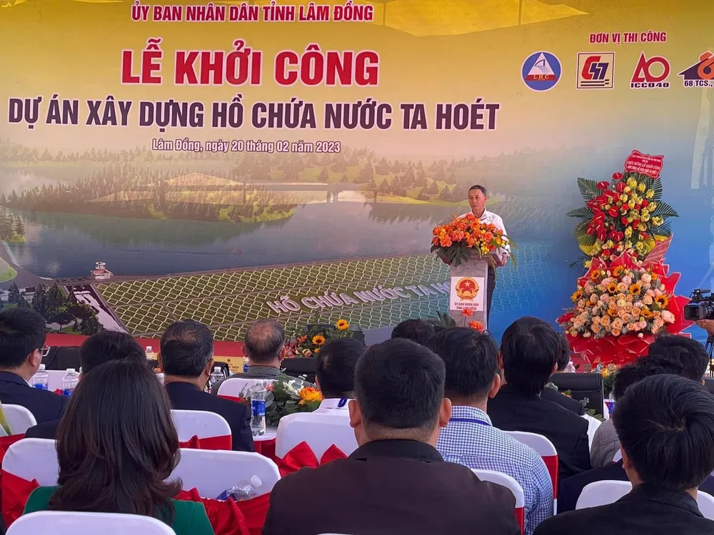 Lễ khởi công xây dựng Dự án hồ chứa nước Ta Hoét tại thôn K’Rèn, xã Hiệp An, huyện Đức Trọng