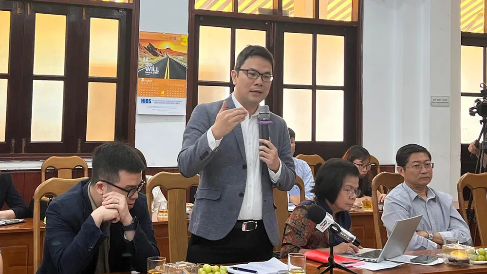 Ông Nguyễn Hữu Phước Nguyên, Tổng Giám đốc Công ty CP Phương tiện điện thông minh Selex, phát biểu tại tọa đàm