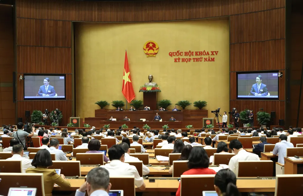 Quang cảnh phiên họp Quốc hội, sáng 7-6. Ảnh: QUANG PHÚC