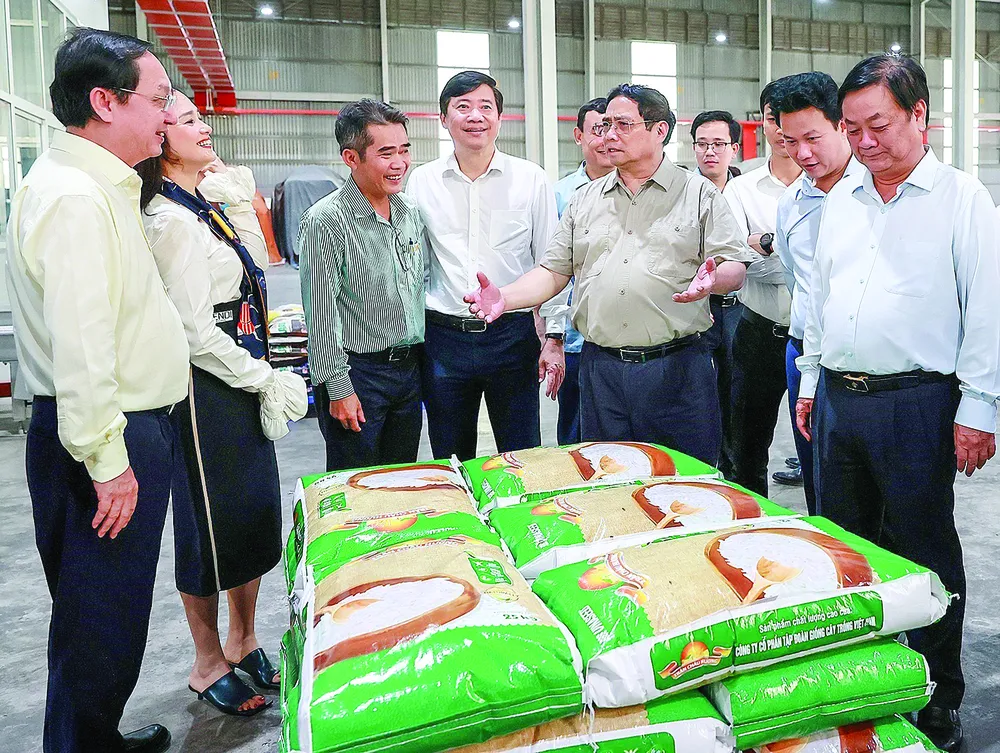 Thủ tướng Phạm Minh Chính tìm hiểu sản phẩm của nhà máy xay xát, chế biến lúa gạo của Công ty TNHH Lúa gạo Việt Nam (VINARICE) Thủ tướng Phạm Minh Chính tìm hiểu sản phẩm của nhà máy xay xát, chế biến lúa gạo của Công ty TNHH Lúa gạo Việt Nam (VINARICE)