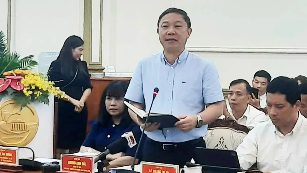 Phó Chủ tịch UBND TPHCM Dương Anh Đức phát biểu tại hội thảo