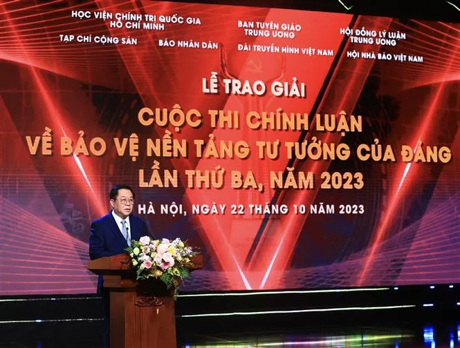 Bí thư Trung ương Đảng, Trưởng ban Tuyên giáo Trung ương Nguyễn Trọng Nghĩa phát động cuộc thi chính luận về bảo vệ nền tảng tư tưởng của Đảng lần thứ tư Bí thư Trung ương Đảng, Trưởng ban Tuyên giáo Trung ương Nguyễn Trọng Nghĩa phát động cuộc thi chính luận về bảo vệ nền tảng tư tưởng của Đảng lần thứ tư