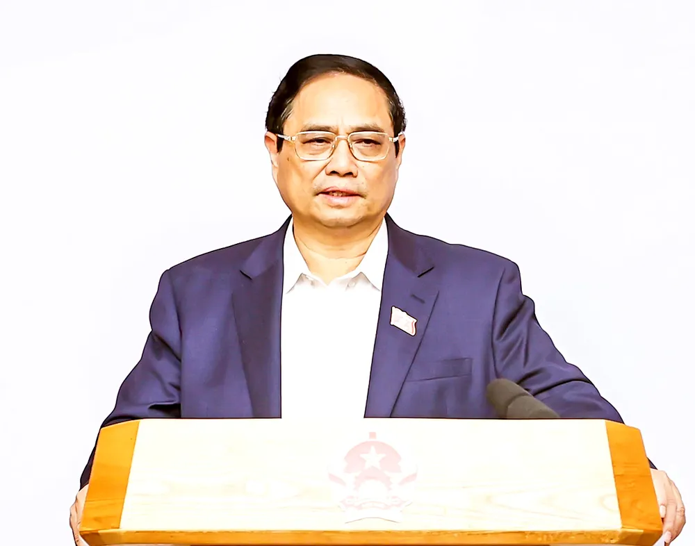 Thủ tướng Phạm Minh Chính phát biểu tại hội nghị. Ảnh: VIẾT CHUNG Thủ tướng Phạm Minh Chính phát biểu tại hội nghị. Ảnh: VIẾT CHUNG