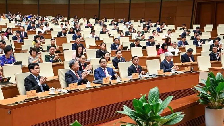 Lãnh đạo Đảng, Nhà nước, Chính phủ và các ĐBQH tham dự phiên họp.jpg