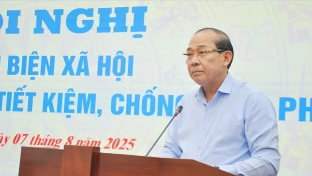 Phó Chủ tịch Ủy ban Trung ương MTTQ Việt Nam Hoàng Công Thủy phát biểu tại hội nghị