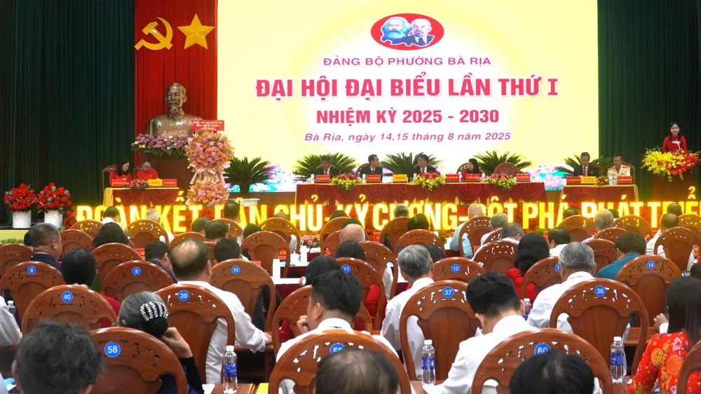 Đại hội đại biểu Đảng bộ phường Bà Rịa lần thứ I, nhiệm kỳ 2025-2030