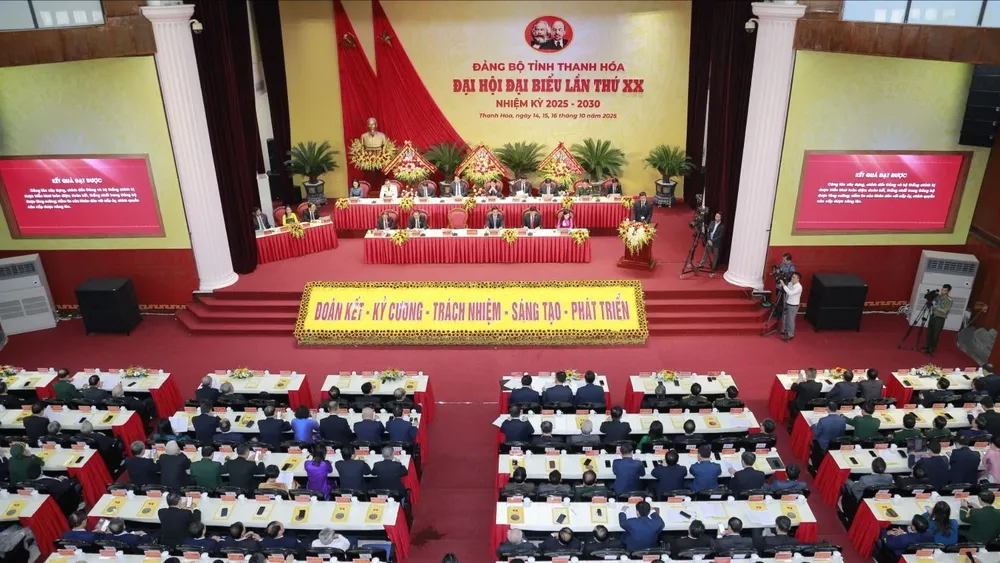 Toàn cảnh Đại hội đại biểu Đảng bộ tỉnh Thanh Hóa lần thứ XX