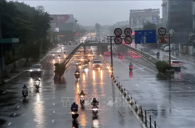 Dự báo mưa lớn trên địa bàn TP Đà Nẵng. Ảnh: TTXVN