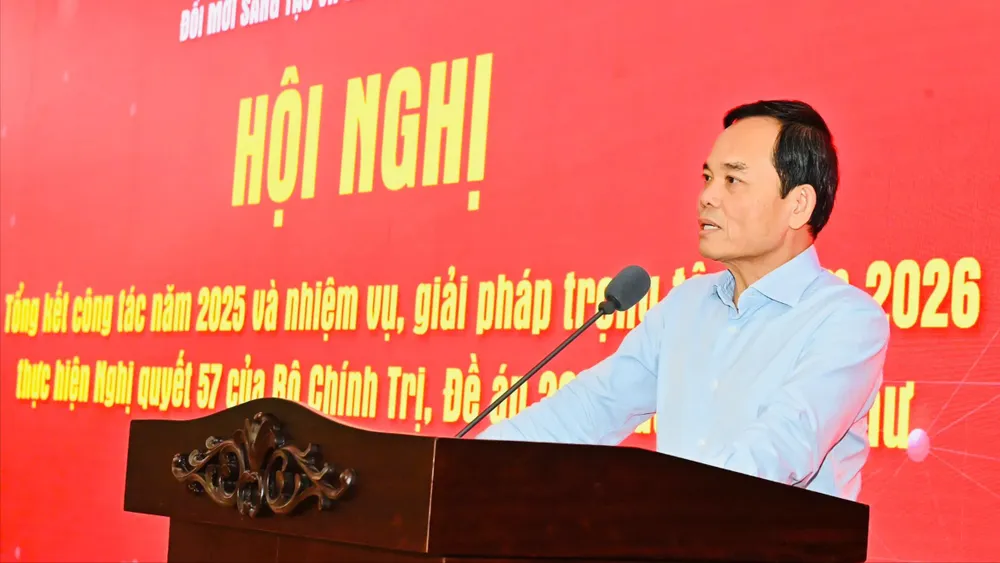 Bí thư Trần Lưu Quang phát biểu quán triệt mục đích, yêu cầu hội nghị. Ảnh: VIỆT DŨNG