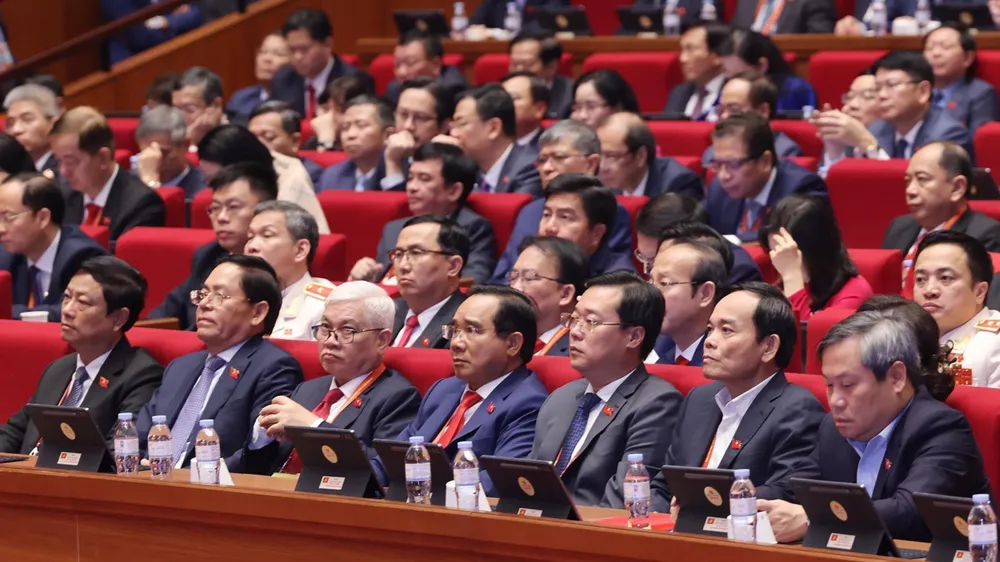 Đoàn đại biểu Đảng bộ TPHCM dự phiên thảo luận sáng 21-1. Ảnh: TTXVN