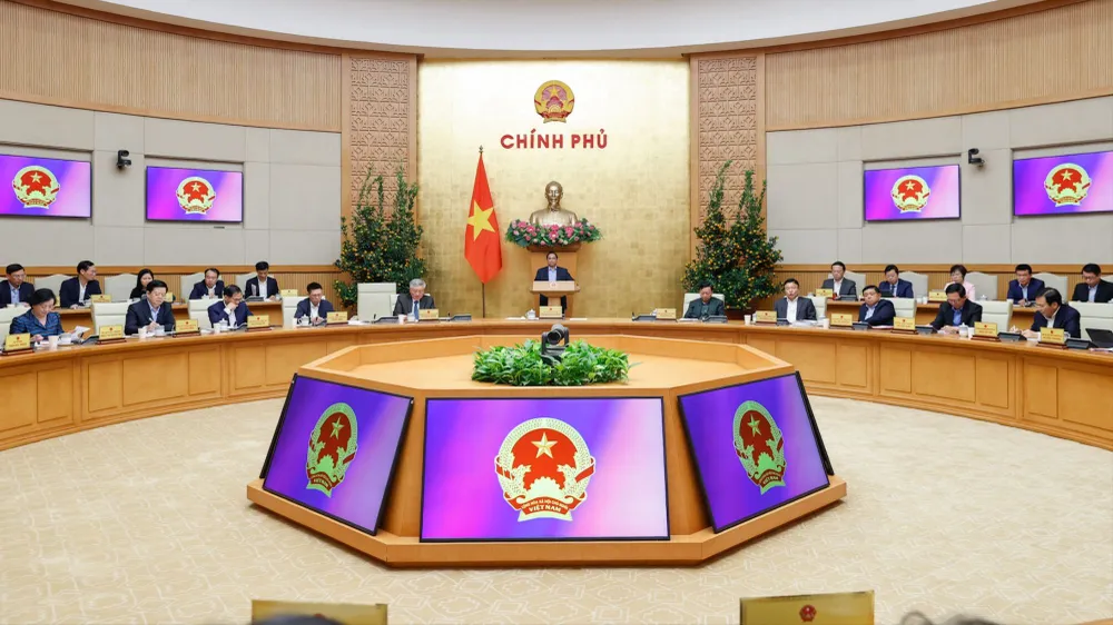 Thủ tướng Chính phủ Phạm Minh Chính chủ trì cuộc họp đánh giá tình hình Tết Bính Ngọ 2026 và triển khai các nhiệm vụ trọng tâm sau tết. Ảnh: VGP