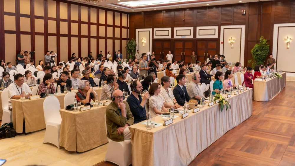 Các khách mời tại họp báo DANAFF IV. Ảnh: XUÂN QUỲNH