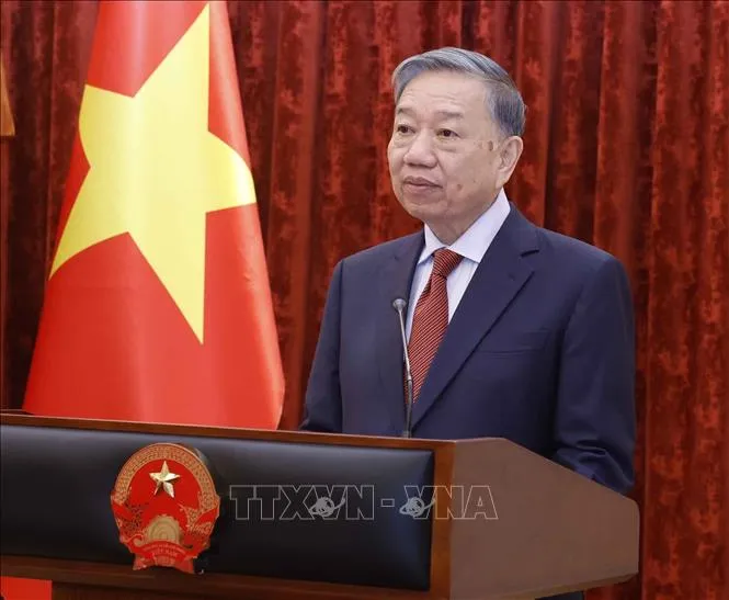 Tổng Bí thư, Chủ tịch nước Tô Lâm phát biểu giao nhiệm vụ. Ảnh: TTXVN