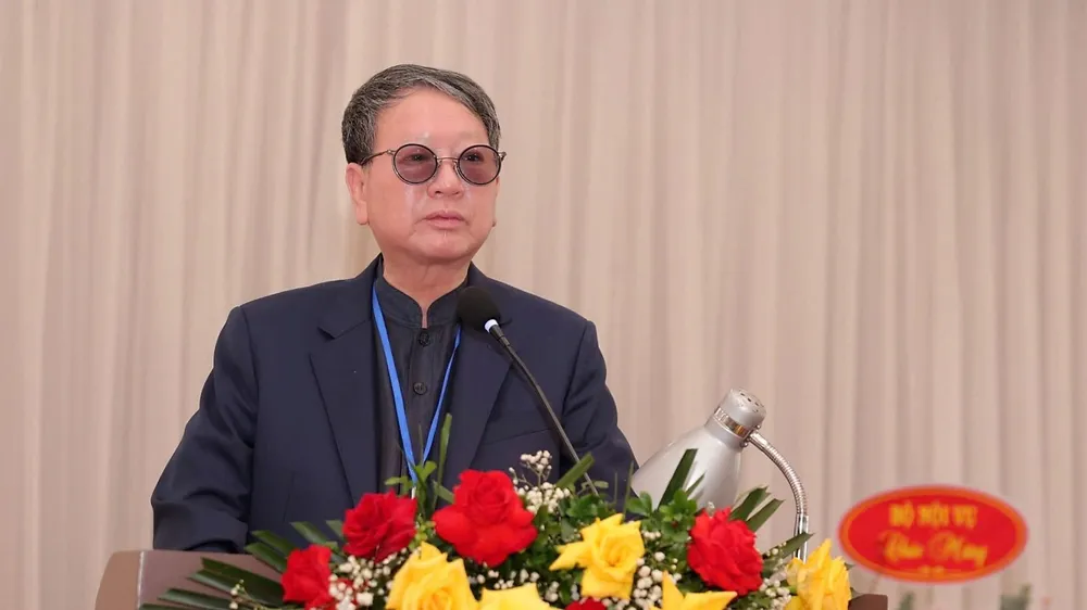 Thiếu tướng, nhạc sĩ Nguyễn Đức Trịnh được bầu làm Chủ tịch Hội Nhạc sĩ Việt Nam. Ảnh: NHIÊN NGỌC