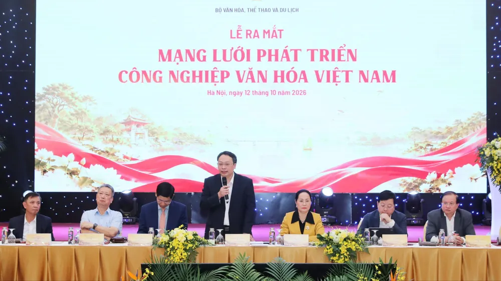 Ra mắt Mạng lưới Phát triển Công nghiệp văn hóa Việt Nam. Ảnh: HUẤN TRẦN