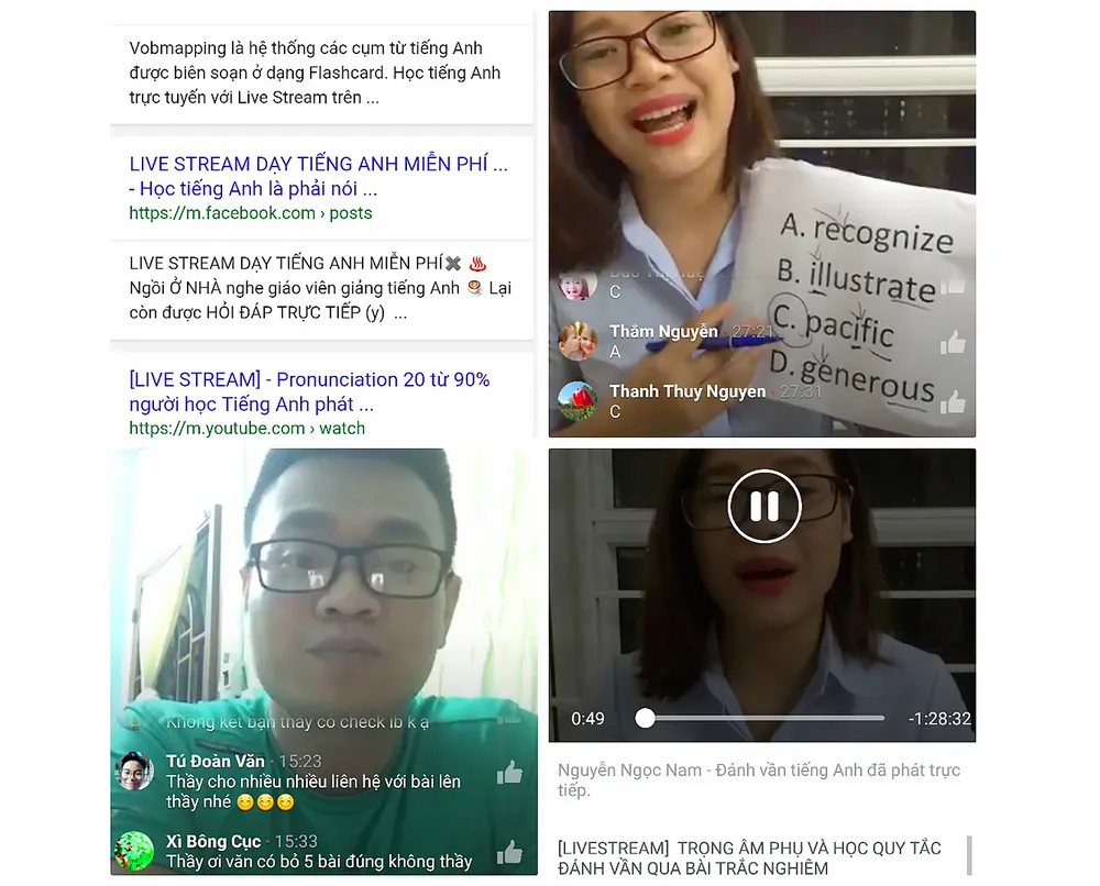 Dạy học qua livestream đang được nhiều người lựa chọn