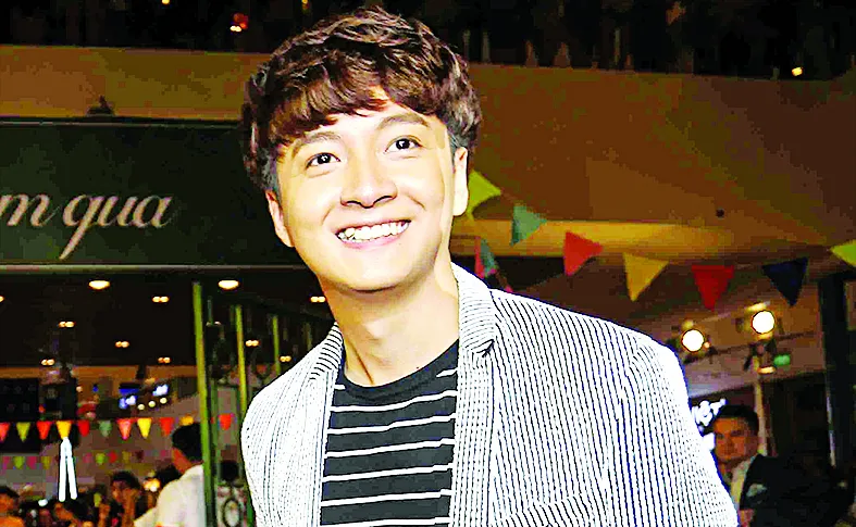 Ngô Kiến Huy trong buổi công chiếu  bộ phim Cô gái đến từ hôm qua                                . Ảnh: DŨNG PHƯƠNG