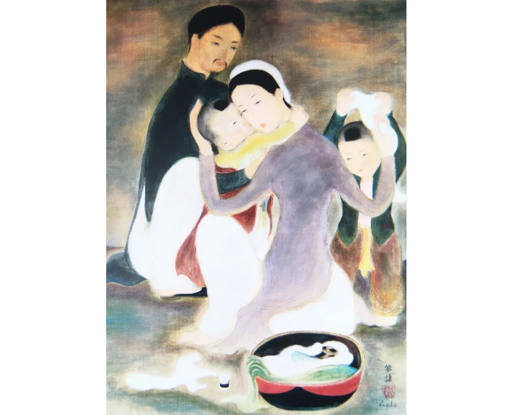 Bức La Famille ký tên Lê Phổ tại Nhà đấu giá Sotheby’s Hong Kong đang đối mặt nghi vấn tranh giả