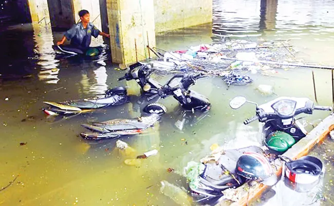 Nỗi lo ngập hầm chung cư ảnh 1