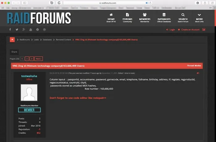 Thông tin cá nhân, không thể xem thường