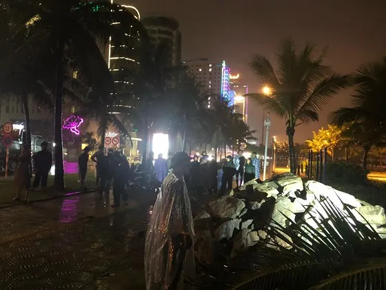 Đà Nẵng: “Đội” mưa lớn chở 50 khối đá “cứu” cửa xả Mỹ An ảnh 2