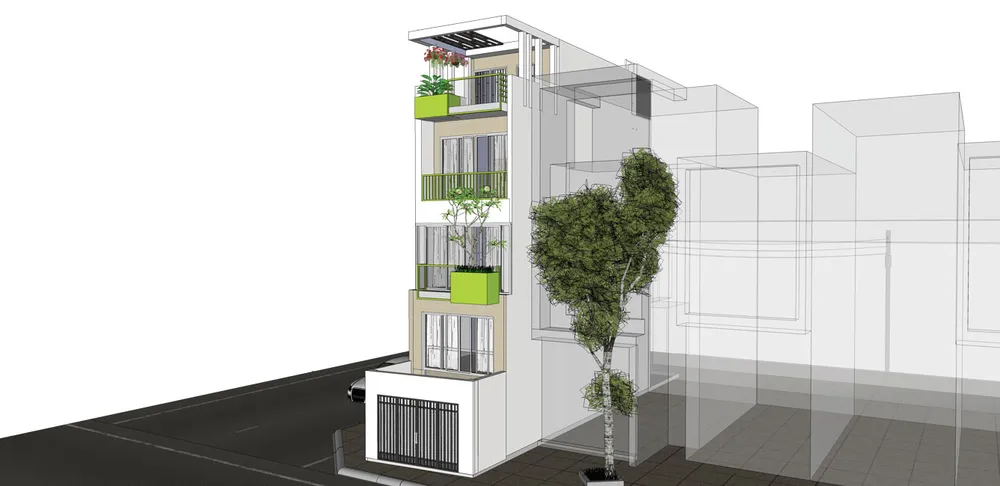 Tao nhã mặt tiền nhà phố ảnh 1