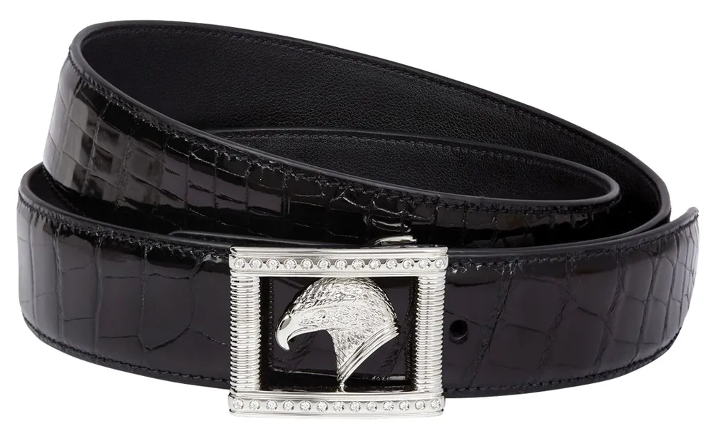 Sang trọng phụ kiện da cá sấu đen ảnh 5