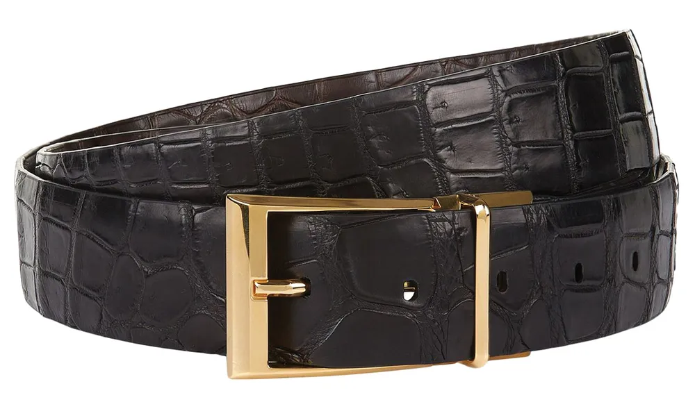 Sang trọng phụ kiện da cá sấu đen ảnh 4