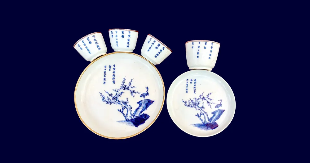 Huyền thoại bộ chén trà Mai Hạc thơ Nôm ảnh 1