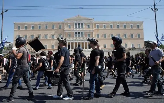 Người dân Hy Lạp đình công. Ảnh: ekathimerini.com