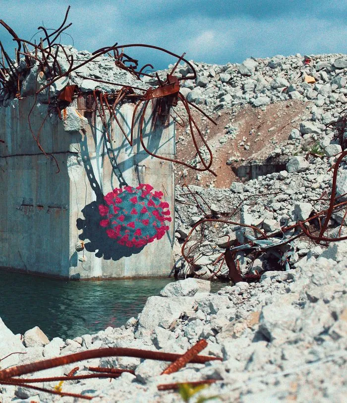 tranh tường sinh động về dịch covid-19 ở khắp nơi trên thế giới hình 8 tranh tuong sinh dong ve dich covid-19 o khap noi tren the gioi hinh 8