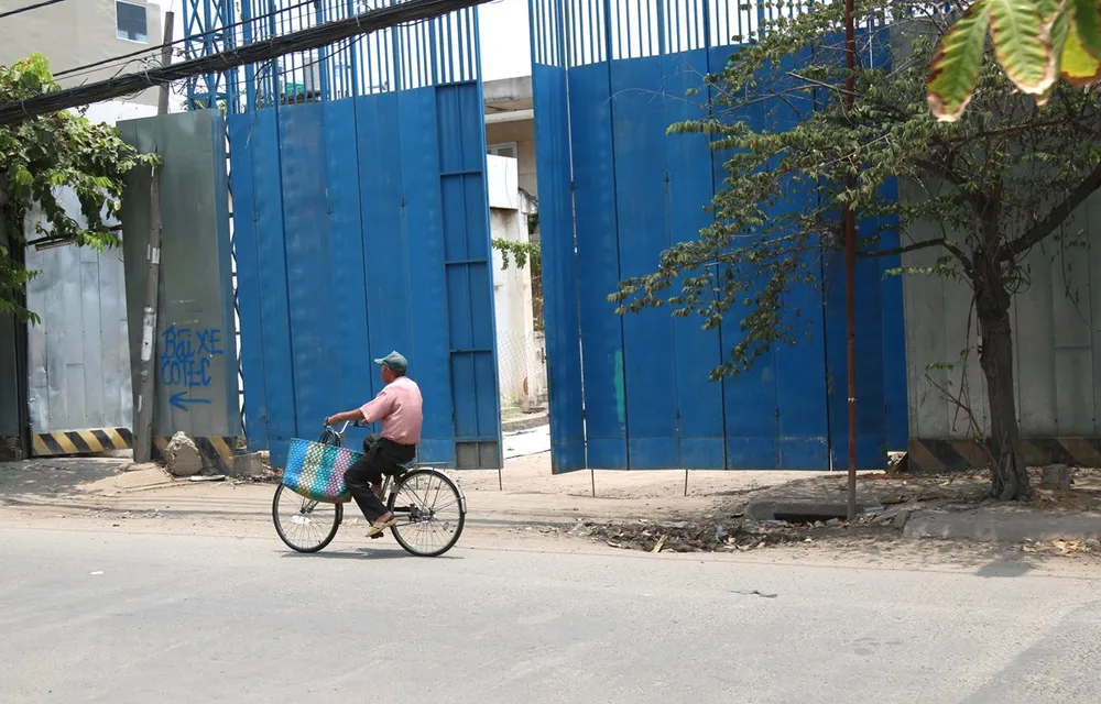 Khu đất 76 Tôn Thất Thuyết quận 4 liên quan đến việc chuyển nhượng đất công giá rẻ tại Sabeco. (Ảnh: Trần Xuân Tình/Vietnam+)