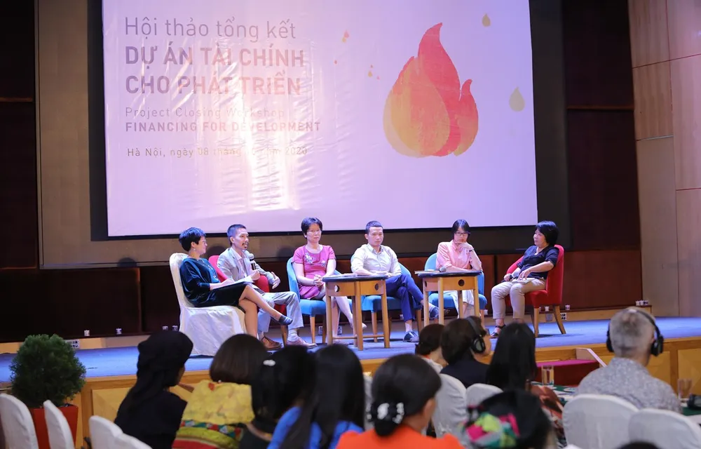 Hội thảo tổng kết Dự án “Tài chính cho Phát triển” sau năm năm triển khai 2016-2020. (Ảnh: Vietnam+)