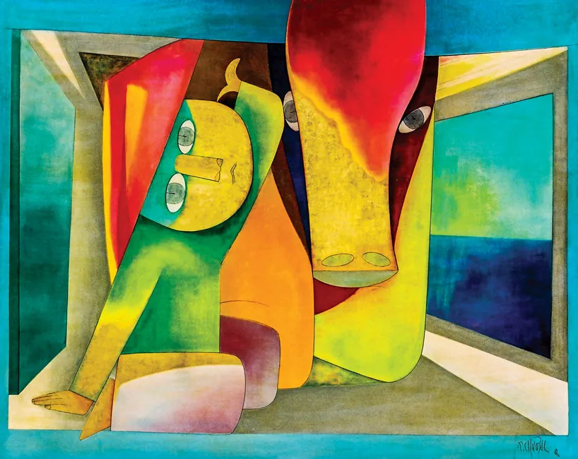 Họa sĩ đam mê vẽ trâu ảnh 2