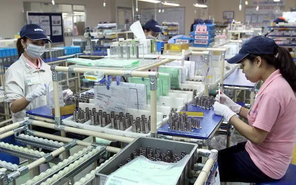 Sản xuất linh kiện cơ khí tại Công ty Misumi Việt Nam-Khu chế xuất Linh Trung, thành phố Thủ Đức, TP Hồ Chí Minh. 