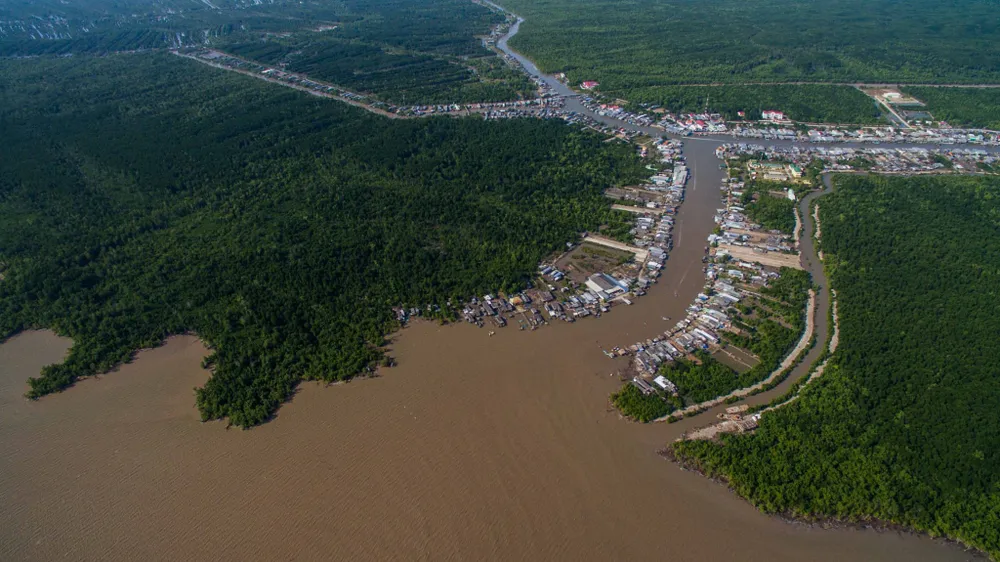 Vườn Quốc gia Mũi Cà Mau là điểm cuối cùng của lãnh thổ Việt Nam, nơi du khách có thể ngắm nhìn mặt trời mọc ở biển Đông và lặn ở phía biển Tây. (Ảnh: Trọng Đạt/TTXVN)