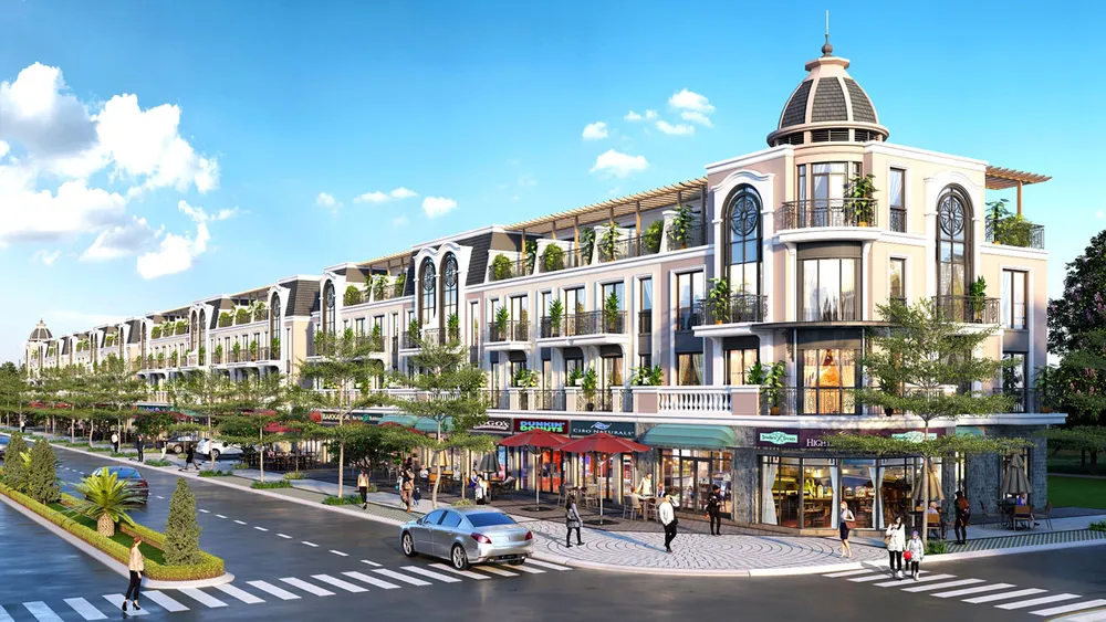 Phối cảnh đại lộ thương mại trung tâm Imperia Grand Plaza Đức Hòa tại thị trấn Hậu Nghĩa huyện Đức Hòa (Long An)