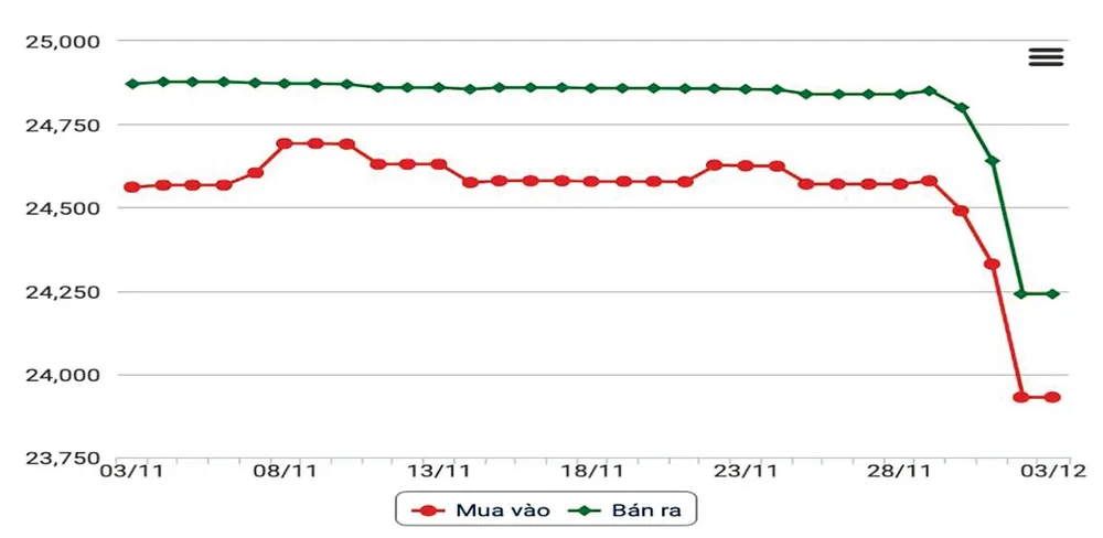 Đồ thị 11 - Tỷ giá đồng Việt Nam.