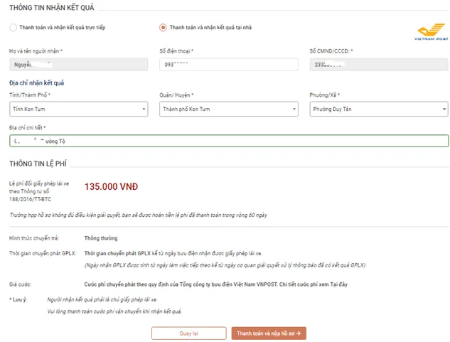 Hướng dẫn cách đổi giấy phép lái xe trực tuyến mức độ 4 ảnh 6