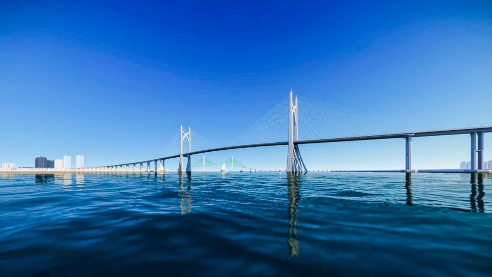 Phối cảnh dự án cầu Cần Giờ nếu được triển khai xây dựng.